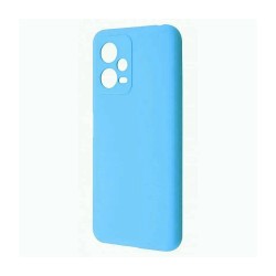 Silicone Case with Camera Shield for Xiaomi Redmi Note 12 5g/Poco X5 Blue Silicone Case with Camera Shield for Xiaomi Redmi Note 12 5g/Poco X5 Blue